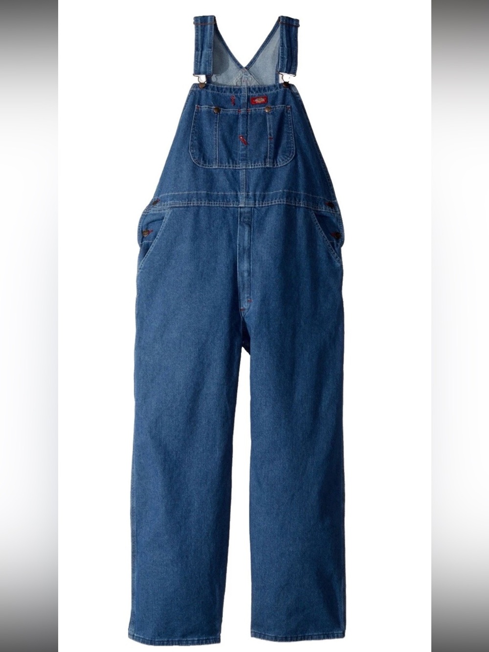 Dickies Dungarees Adult 42x30 Blue Bib Overalls Denim Workwear Carpenter Men